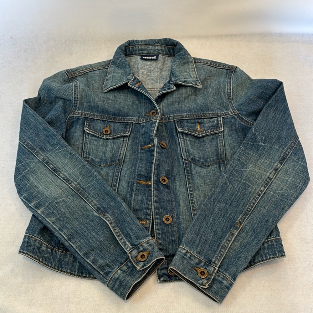 Mavi Catherine Slim Western Style Denim Jean Jacket Women's Size Large Y2K